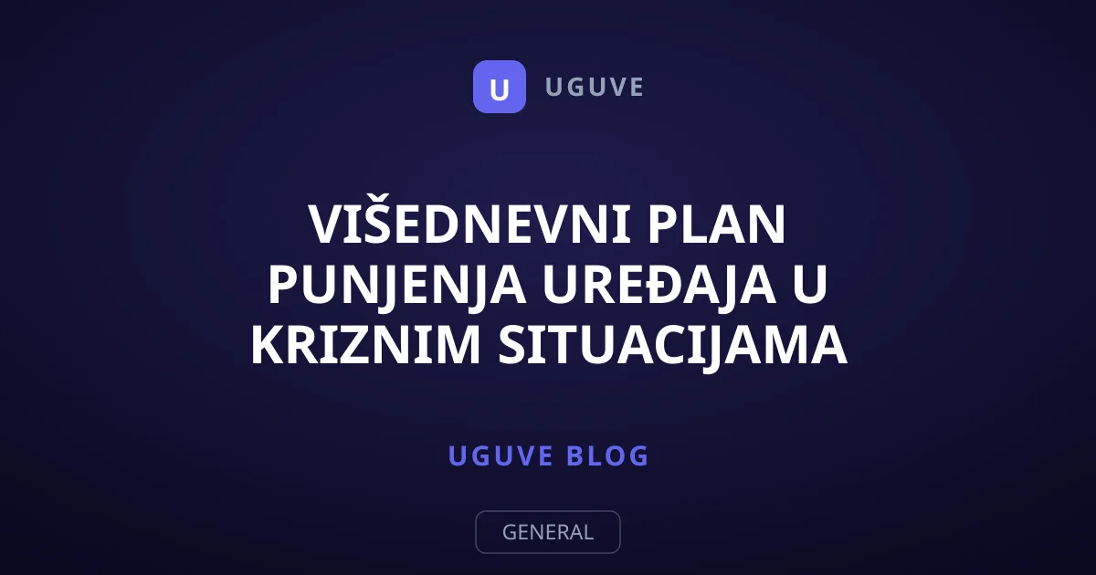 Višednevni plan punjenja uređaja u kriznim situacijama